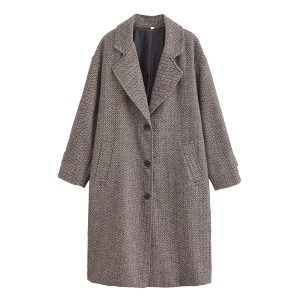 Mall Serrated Twill Coat Coat British Slimming Urban Mid Length Slimming